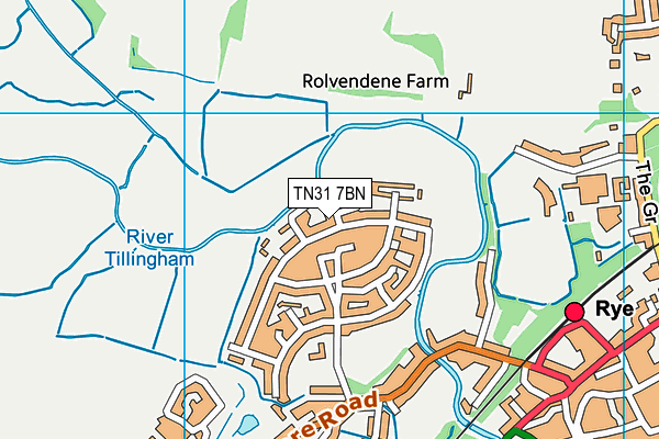 TN31 7BN map - OS VectorMap District (Ordnance Survey) TN31 7BN map - OS VectorMap District (Ordnance Survey)