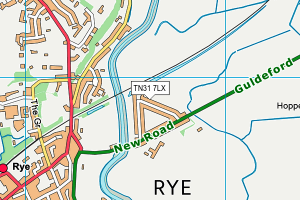 TN31 7LX map - OS VectorMap District (Ordnance Survey)