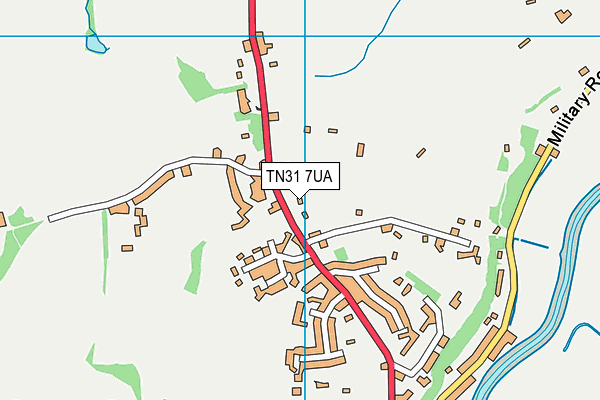 TN31 7UA map - OS VectorMap District (Ordnance Survey) TN31 7UA map - OS VectorMap District (Ordnance Survey)