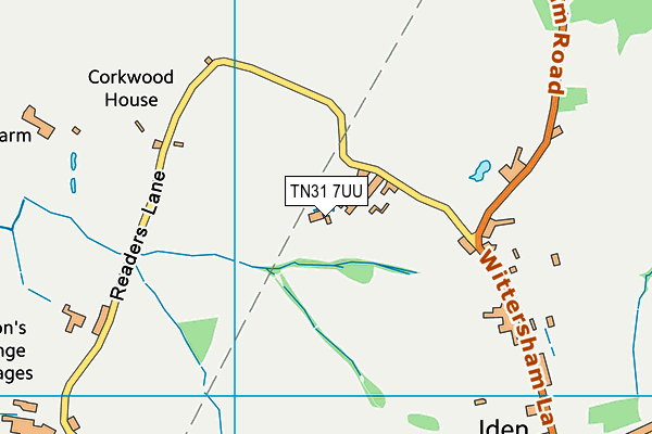 TN31 7UU map - OS VectorMap District (Ordnance Survey) TN31 7UU map - OS VectorMap District (Ordnance Survey)