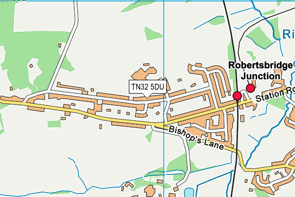 TN32 5DU map - OS VectorMap District (Ordnance Survey)