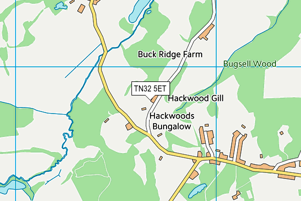 TN32 5ET map - OS VectorMap District (Ordnance Survey) TN32 5ET map - OS VectorMap District (Ordnance Survey)