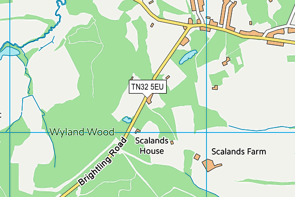 TN32 5EU map - OS VectorMap District (Ordnance Survey) TN32 5EU map - OS VectorMap District (Ordnance Survey)