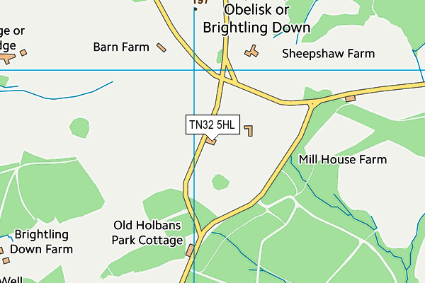 TN32 5HL map - OS VectorMap District (Ordnance Survey)