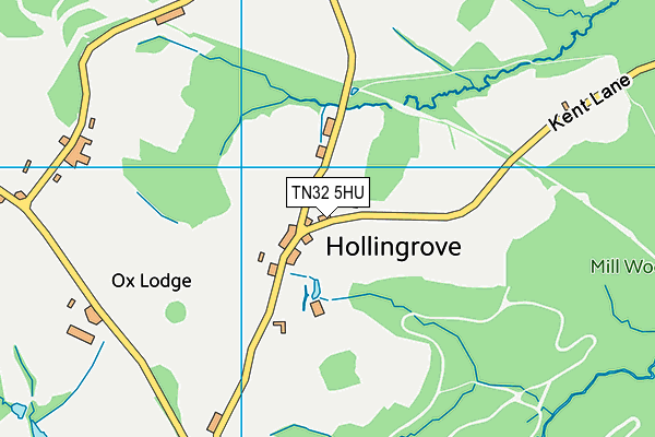 TN32 5HU map - OS VectorMap District (Ordnance Survey) TN32 5HU map - OS VectorMap District (Ordnance Survey)