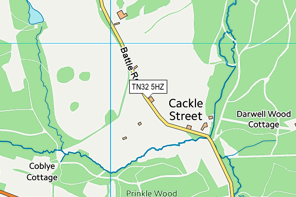 TN32 5HZ map - OS VectorMap District (Ordnance Survey) TN32 5HZ map - OS VectorMap District (Ordnance Survey)