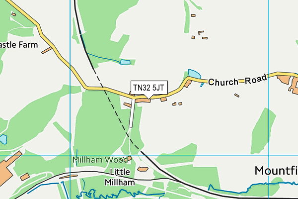 TN32 5JT map - OS VectorMap District (Ordnance Survey) TN32 5JT map - OS VectorMap District (Ordnance Survey)