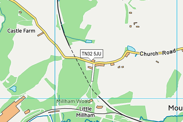 TN32 5JU map - OS VectorMap District (Ordnance Survey) TN32 5JU map - OS VectorMap District (Ordnance Survey)