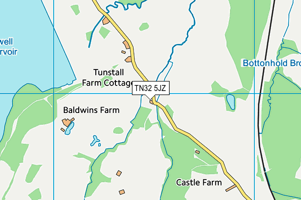 TN32 5JZ map - OS VectorMap District (Ordnance Survey) TN32 5JZ map - OS VectorMap District (Ordnance Survey)