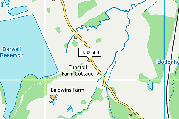 TN32 5LB map - OS VectorMap District (Ordnance Survey) TN32 5LB map - OS VectorMap District (Ordnance Survey)