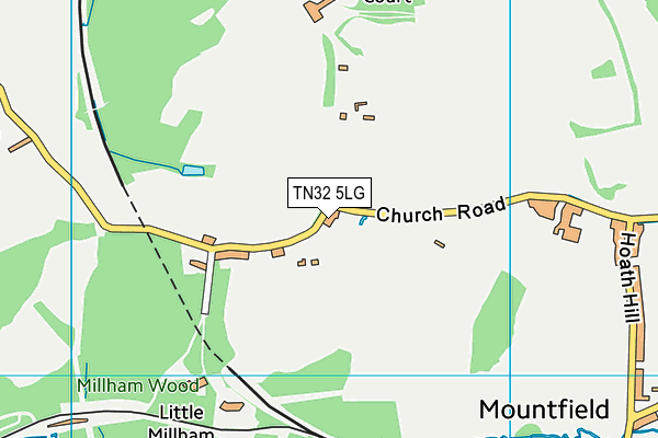 TN32 5LG map - OS VectorMap District (Ordnance Survey) TN32 5LG map - OS VectorMap District (Ordnance Survey)
