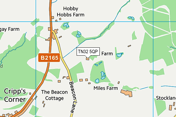 TN32 5QP map - OS VectorMap District (Ordnance Survey) TN32 5QP map - OS VectorMap District (Ordnance Survey)