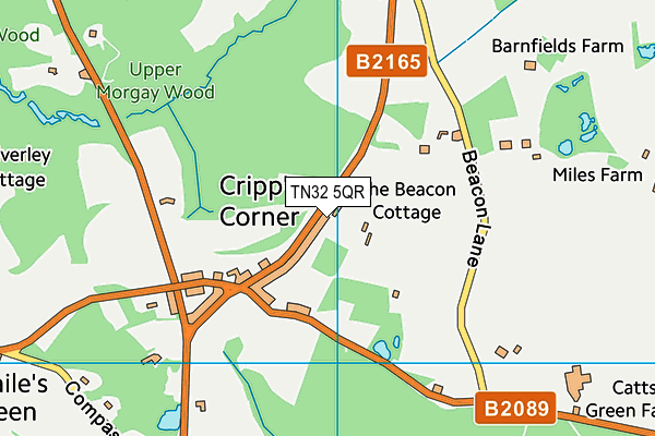 TN32 5QR map - OS VectorMap District (Ordnance Survey) TN32 5QR map - OS VectorMap District (Ordnance Survey)