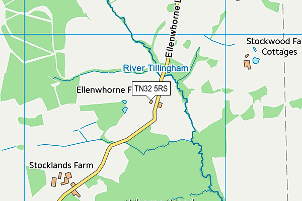 TN32 5RS map - OS VectorMap District (Ordnance Survey) TN32 5RS map - OS VectorMap District (Ordnance Survey)