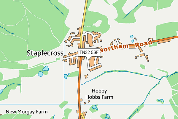 TN32 5SF map - OS VectorMap District (Ordnance Survey) TN32 5SF map - OS VectorMap District (Ordnance Survey)
