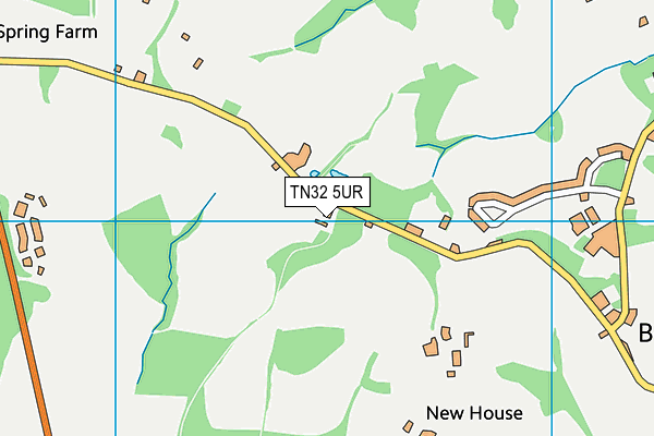 TN32 5UR map - OS VectorMap District (Ordnance Survey) TN32 5UR map - OS VectorMap District (Ordnance Survey)