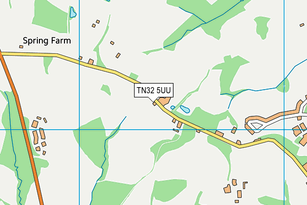 TN32 5UU map - OS VectorMap District (Ordnance Survey) TN32 5UU map - OS VectorMap District (Ordnance Survey)