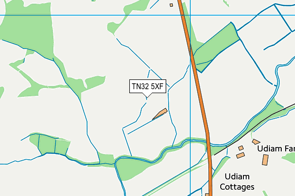 TN32 5XF map - OS VectorMap District (Ordnance Survey) TN32 5XF map - OS VectorMap District (Ordnance Survey)