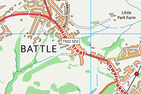 TN32 5ZG map - OS VectorMap District (Ordnance Survey) TN32 5ZG map - OS VectorMap District (Ordnance Survey)