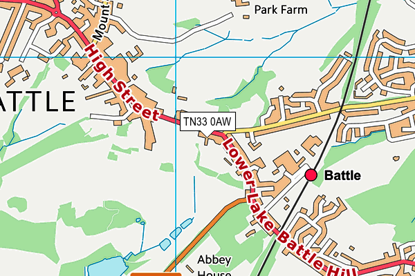 TN33 0AW map - OS VectorMap District (Ordnance Survey) TN33 0AW map - OS VectorMap District (Ordnance Survey)