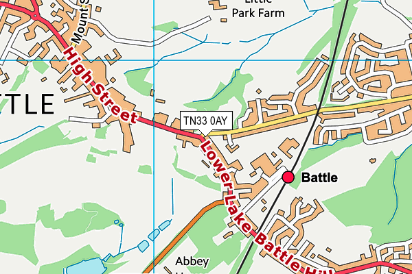 TN33 0AY map - OS VectorMap District (Ordnance Survey) TN33 0AY map - OS VectorMap District (Ordnance Survey)