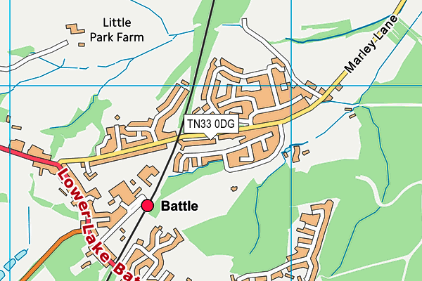 TN33 0DG map - OS VectorMap District (Ordnance Survey) TN33 0DG map - OS VectorMap District (Ordnance Survey)