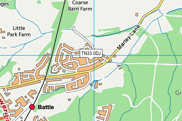 TN33 0DJ map - OS VectorMap District (Ordnance Survey)