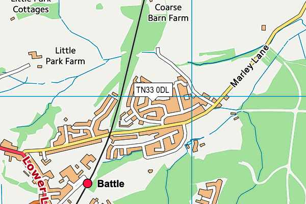 TN33 0DL map - OS VectorMap District (Ordnance Survey) TN33 0DL map - OS VectorMap District (Ordnance Survey)