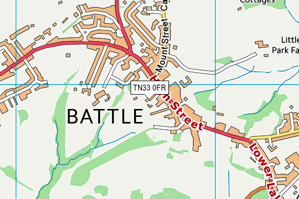 TN33 0FR map - OS VectorMap District (Ordnance Survey)