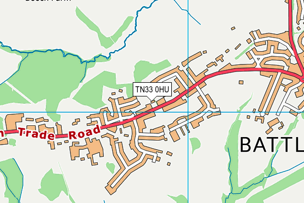 TN33 0HU map - OS VectorMap District (Ordnance Survey) TN33 0HU map - OS VectorMap District (Ordnance Survey)