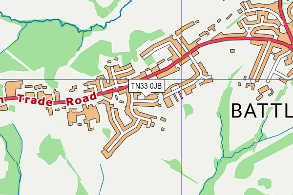 TN33 0JB map - OS VectorMap District (Ordnance Survey) TN33 0JB map - OS VectorMap District (Ordnance Survey)