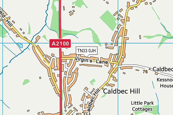 TN33 0JH map - OS VectorMap District (Ordnance Survey) TN33 0JH map - OS VectorMap District (Ordnance Survey)