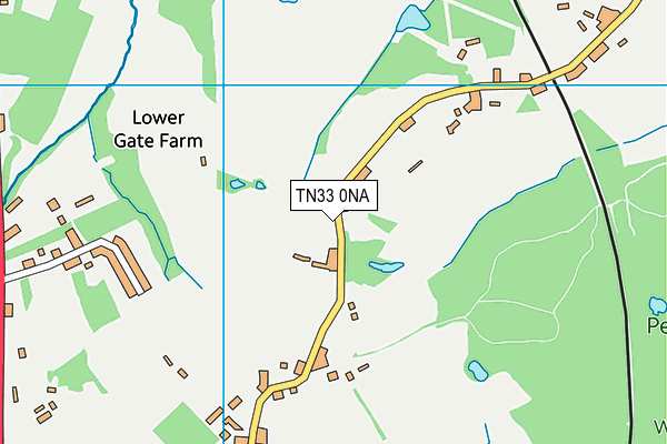 TN33 0NA map - OS VectorMap District (Ordnance Survey) TN33 0NA map - OS VectorMap District (Ordnance Survey)