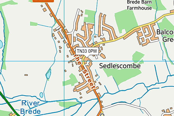 TN33 0PW map - OS VectorMap District (Ordnance Survey) TN33 0PW map - OS VectorMap District (Ordnance Survey)