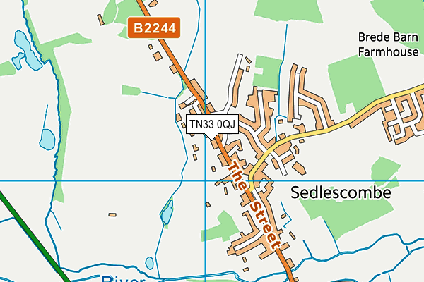 TN33 0QJ map - OS VectorMap District (Ordnance Survey) TN33 0QJ map - OS VectorMap District (Ordnance Survey)