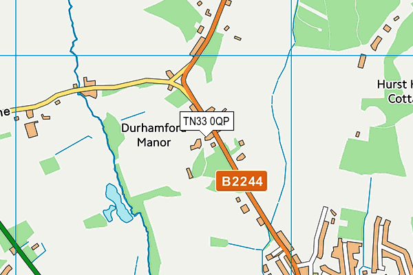 TN33 0QP map - OS VectorMap District (Ordnance Survey) TN33 0QP map - OS VectorMap District (Ordnance Survey)