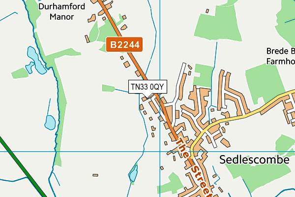 TN33 0QY map - OS VectorMap District (Ordnance Survey) TN33 0QY map - OS VectorMap District (Ordnance Survey)