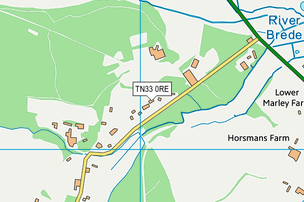 TN33 0RE map - OS VectorMap District (Ordnance Survey) TN33 0RE map - OS VectorMap District (Ordnance Survey)