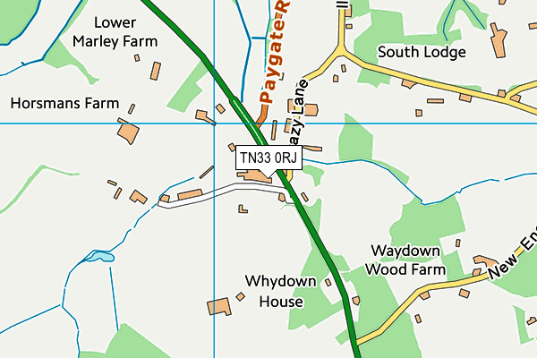 TN33 0RJ map - OS VectorMap District (Ordnance Survey) TN33 0RJ map - OS VectorMap District (Ordnance Survey)