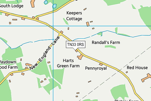 TN33 0RS map - OS VectorMap District (Ordnance Survey) TN33 0RS map - OS VectorMap District (Ordnance Survey)