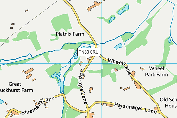 TN33 0RU map - OS VectorMap District (Ordnance Survey) TN33 0RU map - OS VectorMap District (Ordnance Survey)