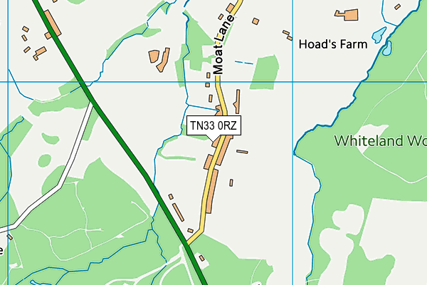TN33 0RZ map - OS VectorMap District (Ordnance Survey) TN33 0RZ map - OS VectorMap District (Ordnance Survey)