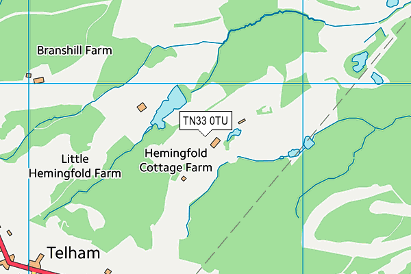 TN33 0TU map - OS VectorMap District (Ordnance Survey) TN33 0TU map - OS VectorMap District (Ordnance Survey)