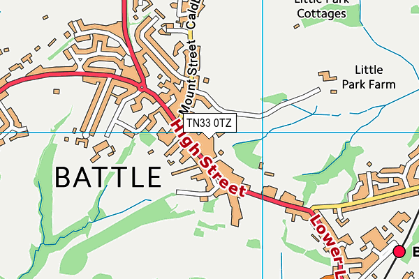 TN33 0TZ map - OS VectorMap District (Ordnance Survey) TN33 0TZ map - OS VectorMap District (Ordnance Survey)