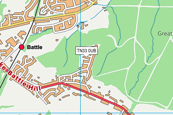 TN33 0UB map - OS VectorMap District (Ordnance Survey) TN33 0UB map - OS VectorMap District (Ordnance Survey)