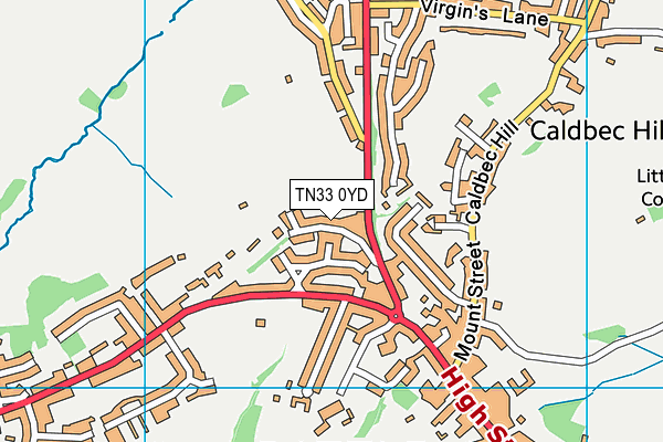 TN33 0YD map - OS VectorMap District (Ordnance Survey)