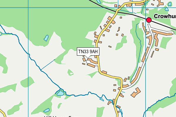 TN33 9AH map - OS VectorMap District (Ordnance Survey) TN33 9AH map - OS VectorMap District (Ordnance Survey)