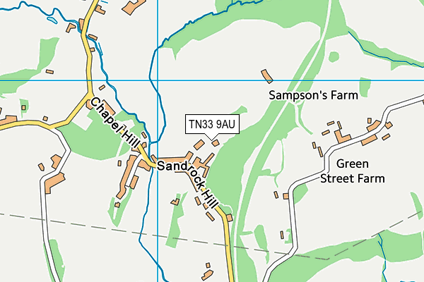 TN33 9AU map - OS VectorMap District (Ordnance Survey) TN33 9AU map - OS VectorMap District (Ordnance Survey)