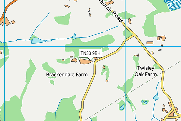 TN33 9BH map - OS VectorMap District (Ordnance Survey) TN33 9BH map - OS VectorMap District (Ordnance Survey)