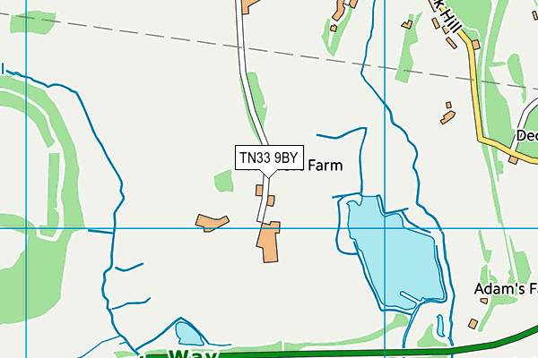 TN33 9BY map - OS VectorMap District (Ordnance Survey) TN33 9BY map - OS VectorMap District (Ordnance Survey)